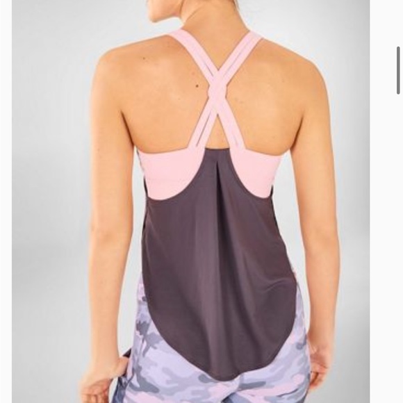 🛍️Fabletics cashel sports built in bra/swing tank M plum/pink - Picture 3 of 6